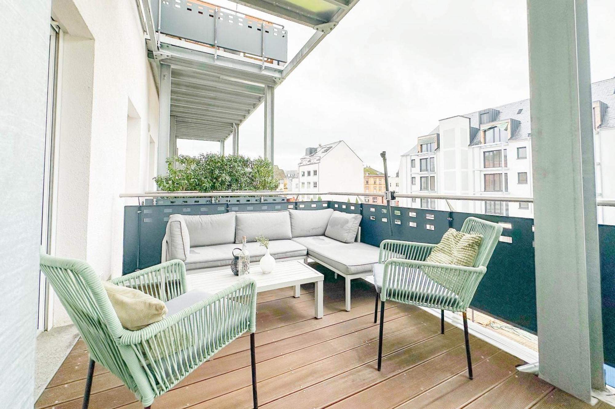 Modernes Trierer Cityloft Mit Grossem Balkon Dış mekan fotoğraf